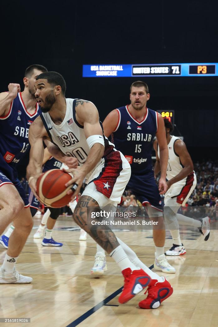 掘金横扫塞尔维亚男篮，塔图姆完成帽子戏法的简单介绍